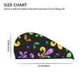 thumbnail image 4 of Disketp Mardi Gras Carnival4 Microfiber Hair Towel Wrap,Hair Drying Towel With Button,Towel Turban,Head Towel To Dry Hair Quickly For Girls And Women, 4 of 8