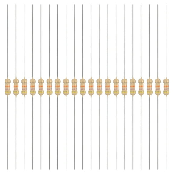 Uxcell 200 Pcs 1/4W (0.25 Watts) 47k Ohm ±5% Carbon Film Resistor, Carbon Film Single Fixed Resistor Great for DIY Electronic
