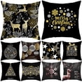 thumbnail image 4 of Funda de almohada con estampado de ciervos, funda de cojín de poliéster decorativa elástica para el hogar, 4 of 5