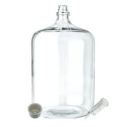 Home Brew Ohio 6.5 Gallon Glass Carboy with Drilled Bung and Three-Piece Airlock