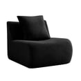 thumbnail image 3 of GVCXZBSS Armless Sofa with Pillow - Teddy Fabric Black 70”, 3 of 6