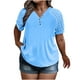 thumbnail image 1 of Tamaño Más Manga Corta Tops para Mujeres Verano Color Sólido Puff Manga Corta Suelta Moda Cuello Redondo Top, 1 of 6