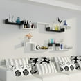 thumbnail image 4 of 3PCS Floating Display Shelves Ledge Bookshelf Wall Mount Storage Home Decor Black, 4 of 6