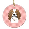 thumbnail image 1 of Adorno de cerámica Checkerboard Pink Cavalier Spaniel BB1224CO1 Caroline's Treasures BB1224CO1, 1 of 1