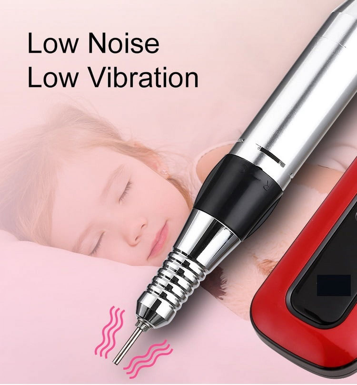 35000RPM Electric Nail Drill, Portable Manicure Machine For Acrylic Gel Polish, Nails Sander, Rechargeable Nail Salon ,Low Noise