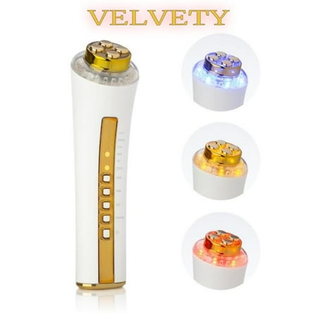 Red Acne Treatment VELVETY Face Revolution 3 in 1 LED Skin Care Device Remove Wrinkles Acne & Blackheads LED Red Blue Yellow-Massages Operator By Haleness Pro ! ()