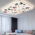 thumbnail image 2 of Fluorescent Light Covers 1 Pack 4x2 ft Red Mushroom Butterfly Ceiling Light Covers Leaf Star Moon Light Filters for Classroom, Office & Home, Drop Ceiling Light Covers, 2 of 8