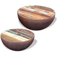 thumbnail image 3 of vidaXL Two Piece Bowl Shaped Coffee Table Set Solid Reclaimed Wood, 3 of 5