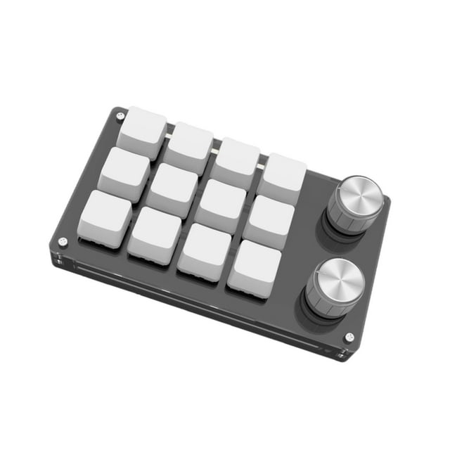 serony USB Mini 12-Key Mechanical Keyboard Programmable Keys No Drive Needed White