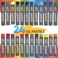 thumbnail image 7 of Deluxe Art Set 88-Piece Artist Studio Set Wood Box Case - Art Supplies For Painting, Drawing, 2 Sketch Pads, 24 Watercolor Paint Colors, 24 Oil Pastels, 24 Colored Pencils, 2 Brush, Art Starter Kit, 7 of 7