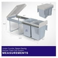 thumbnail image 3 of 40L Dual Trash Can, Under Cabinet Pull-Out Recycling Bin - Sliding Kitchen Waste Container with Lid, Gray, 3 of 5