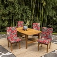 thumbnail image 4 of ARDEN 4-Pack earthFIBER Outdoor Patio Dining Chair Cushion, 20x44, Rain-Proof Seat Pad, Fade-Resistant Outdoor Cushion Luau Red Tropical Floral, 4 of 10