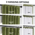 thumbnail image 5 of Half Price Drapes Signature Basque Green Velvet Blackout Curtains For Bedroom(1 Panel), 50WX 108L, 5 of 11