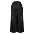 thumbnail image 4 of qolati Baggy Cargo Pants for Women Trendy Drawstring Elastic Waist Parachute Jogger Pants Loose Wide Leg Trackpants Y2k Streetwear Sweatpants, 4 of 5