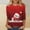 Red, variant on Blmnix Crew Neck Womens Fall Clothes Christmas 3/4 Sleeve Wine Womens Dressy Tops And Blouses Clothes Tops