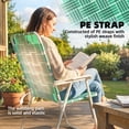 thumbnail image 4 of Outsunny Ensemble de 2 Chaises de Patio Pliantes, Ensemble de Chaises Classiques Portatives, Vert, 4 of 10