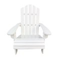 thumbnail image 2 of LoLado Children Patio Adirondack Chair with Wood Legs and Wide Armrest, Folding Pit Lounge Chair with Adjustable Backrest, for Garden, Backyard, Porch, Outdoor, White, 2 of 7