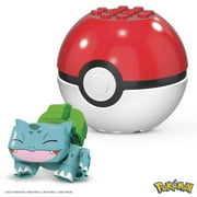 MEGA Pokemon Building Toy Kit Bulbasaur (30 Pieces) with 1 Action Figure and Ball for Kids