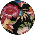 thumbnail image 3 of Unique Loom Outdoor Botanical Collection Area Rug - Floralis (4' 1" Round Multi/Black), 3 of 9