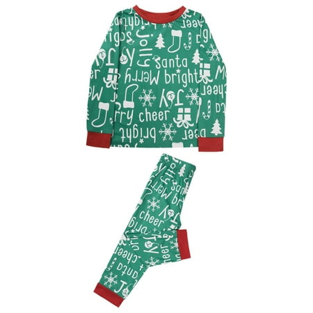 

Christmas Family Matching Pajamas Set Patchwork Elastic Waistband Sleepwear