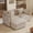 Beige, variant on 70.8" L-Shaped 2-Seater Sofa with Ottoman & 5 Pillows, Chenille Modular Sectional Couch for Small Spaces, Light coffee