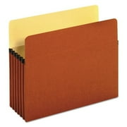 UNIVERSAL Redrope Expanding File Pockets, 5.25" Expansion, Letter Size, Redrope, 10/Box