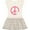 Natural with Stripes, variant on Inktastic Peace Sign Cute Daisy Flowers Girls Toddler Dress