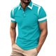 thumbnail image 1 of Blusa y camisa de manga corta con cuello vuelto Camisa informal de verano de manga corta para hombre con botón de solapa Camiseta de negocios Top de verano para hombre Top/camisa de manga corta con so, 1 of 3