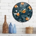 thumbnail image 3 of Yayeee Wall Clock Battery Operated 9.5" Silent Quartz Non-Ticking for Living Room Decor, Blue Oranges, 3 of 8