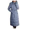 thumbnail image 2 of Black and Friday Clothing Sales Idoravan Women's Quilted Puffer Coat,Women's Fall and Winter Long Sleeved Warm Cotton Jacket Bread Gray L, 2 of 3