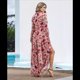 thumbnail image 5 of Vestido Bohemio Informal de Larga con Escote en V Profundo para Mujer Rojo M, 5 of 8