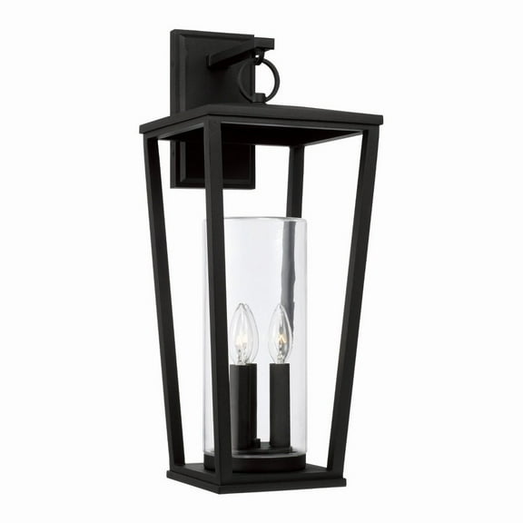 3 Light Outdoor Wall Lantern In Minimalist Style-23.75 Inches Tall And 9.25 Inches Wide Capital Lighting 948131Bk