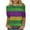 Multicolor#1, variant on DDAPJ pyju Mardi Gras Outfit for Women Dressy Casual 3/4 Length Sleeve Womens Tops Crewneck Mardi Gras Sparkly Shirt Carnival Party Blouses Multicolor XL