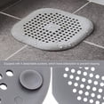 thumbnail image 5 of 2 Pieces Shower Drain Hair Catcher Bathtub Stopper Home Drain Protectors Drain Cover with Sucker Water Trap Sink Cover for Bathroom Bathtub and Kitchen (Grey,White), 5 of 15