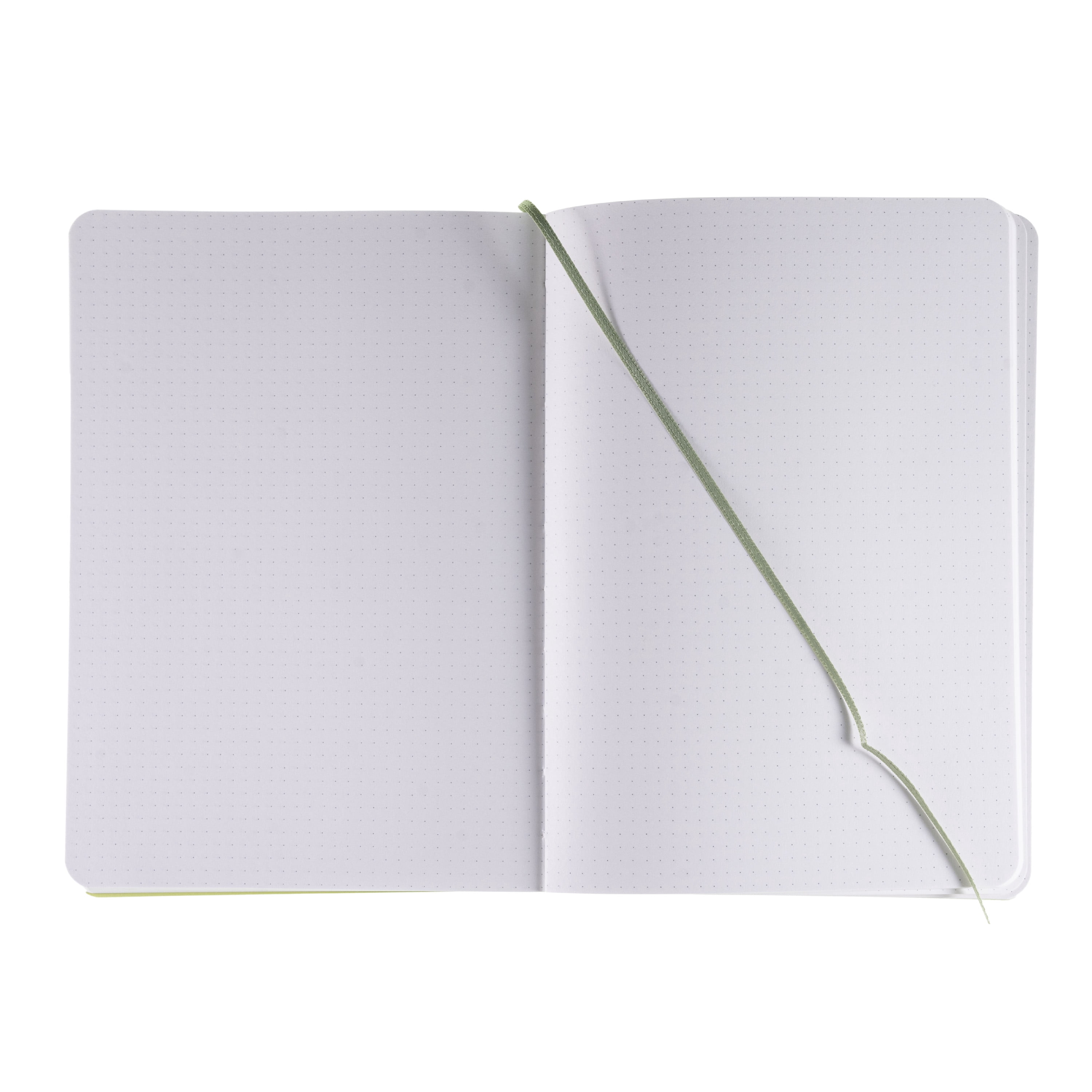 Fabriano Ecoqua Plus Stitch-Bound Notebook, 8.3" x 11.7", A4, Dotted, Lime