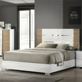 thumbnail image 6 of Furniture of America Erla Wood Panel Queen Bed in White and Natural, 6 of 6