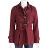 George Women's Plus-Size Belted Faux Wool Toggle Coat