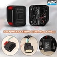 thumbnail image 5 of CPW LED Tail Lights Assembly for 2019-2021 Jeep Gladiator JT, Sequential Turn Signal/DRL/Super Bright White Backup Rear Brake Lamp Taillights Replacement Black Housing/Smoke Lens, 5 of 8