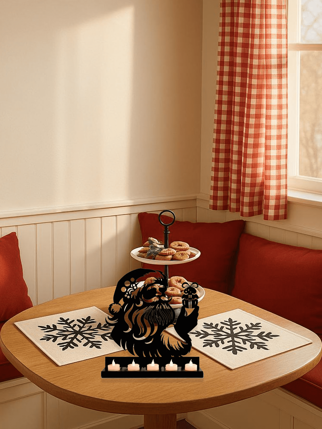 Vintage Snowman Elk iron Wall Art Farmhouse Christmas Living Room Bedroom Entryway Decor