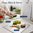 thumbnail image 5 of ARVOV Titanium Cutting Board Set of 3 – 100% Pure Titanium Cutting Boards for Kitchen, Double Sided Food-Grade Chopping Board, Medical-Grade Hygiene Non-Toxic Dishwasher Safe for Meat Fruit Vegetable, 5 of 12