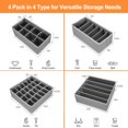 thumbnail image 5 of YINYUNIU Underwear Drawer Organizers, Divider Storage Box, Dresser Storage Bins 8-Pack, Gray, 5 of 6