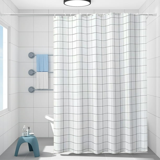 pstuiky Cortina de ducha para baño cortina de ducha impresa a prueba de agua cortina de baño cortina de partición de inodoro sin necesidad de perforar agujeros para proporcionar ganchos