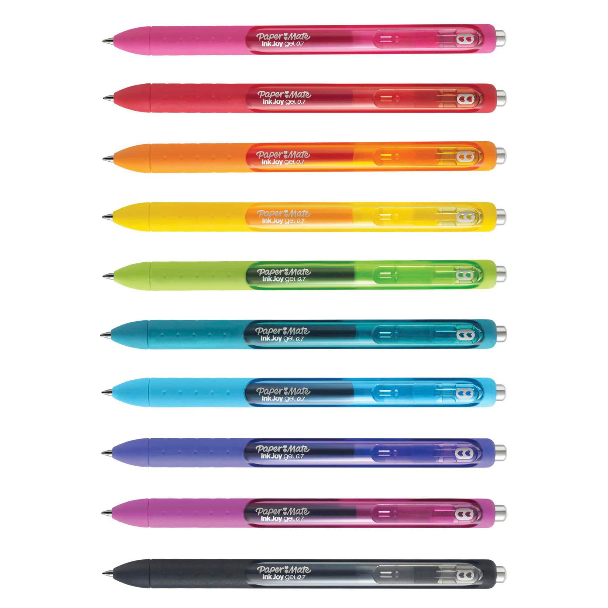 Paper Mate® InkJoy Gel Pen, Retractable, Medium 0.7 mm, Assorted Ink and  Barrel Colors, 22/Pack