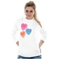 thumbnail image 5 of Funny Valentine's Conversation Hearts Women's Long Sleeve T Shirt Brisco Brands M, 5 of 6