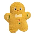 thumbnail image 1 of Cojín de Sofá de Peluche Navideño BLESIY Adorno de Regalo Almohada para Vitrinas Dormitorios Salas de Estar Pan de Jengibre Amarillo, 1 of 8