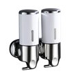thumbnail image 1 of Yuarrent Dispensador de jabón de ducha doble de acero inoxidable, soporte suave, caja de plástico Manual, accesorios de baño, suministros para el hogar Juegos de accesorios de baño Blanco Yuarrent HA011287-04B, 1 of 6