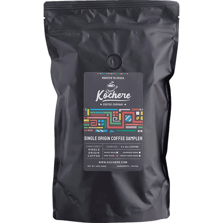 Kochere Single Origin Specialty Coffee Sampler - (Brazil, Colombia, Costa Rica, Ethiopia, Honduras, Tanzania) | Roast to Order | Fair Trade | Organic - Drip Grind, Medium Roast