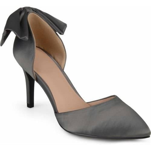 Women's grey dress shoes low heel Clearance
