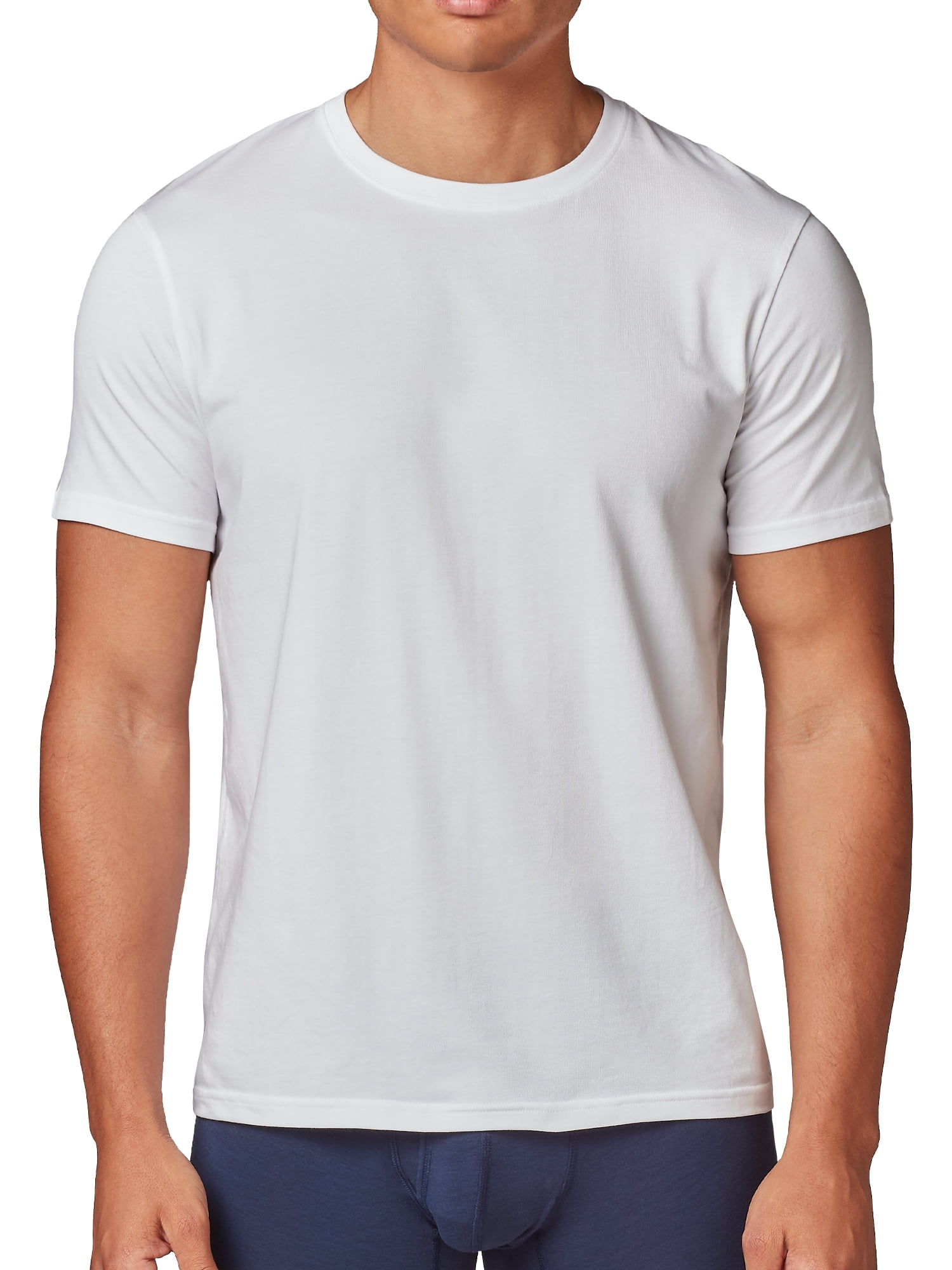 Wrangler Undershirt Men's Cotton Stretch Crew Neck Undershirt, XL, 3-Pack