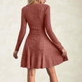 thumbnail image 6 of Taylonsss Womens Casual Dress Solid Color Pocket Drawstring Waist Short Sleeve V Neck Knee-Length A-Line Dress for Everyday Casual Outfit, 6 of 8